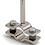 NIBRO 2 Medium Duty Pipe Clamp SET with Stud 1/8xMat.20x3mm d2 7mm (incl.M6x20mm) V2A - AISI 304 (1.4301)  INCH