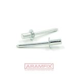 ISO 15976 SEALED Domed Blind Rivets 4x15mm Steel / Stainless Steel A1 PLAIN METRIC Domed