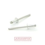 ISO 15977 Domed Head Blind Rivets 3.2x8mm Aluminium 3,5% MG / Stainless A2 PLAIN METRIC Domed