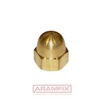 DIN 1587 Cap Nuts M18 Brass PLAIN Brass METRIC
