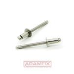 ISO 15983A Domed Head Blind Rivets 3.0x8mm Stainless A2 / Stainless A2 PLAIN METRIC Domed