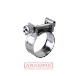 DIN 3017-1 Hose clamp with fastenening lugs 17-19/18 AISI 430 PLAIN Stainless