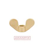 DIN 315A Thumb Nuts German Wing shape M10 Brass PLAIN Brass METRIC Rounded