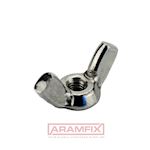 Art. 315 Thumb Nuts American Wing Shape M12 Class A2 PLAIN Stainless METRIC Rounded