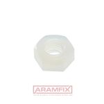 DIN 34814 Hex Nuts M6 PA Natural (white) PA6 METRIC