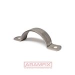 DIN 3567 Heavy Duty Duty Pipe Clamp 1-piece 406.0mmxMat.70x10mm d2 27mm V2A - AISI 304 (1.4301) PLAIN Stainless