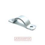 DIN 3567 Heavy Duty Duty Pipe Clamp 1-piece 1 1/2xMat.30x5mm d2 11.5mm Low-Carbon Steel HDG [Hot Dip Galvanised]