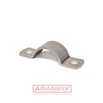 NIBRO 72 Heavy Duty Duty Pipe Clamp 1-piece 12.0mmxMat.25x3mm d2 9mm V4A - AISI 316 (1.4404) PLAIN Stainless
