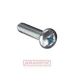 DIN 7516A Thread-Forming Screws for Metal 6x20mm Steel Zinc Plated Phillips METRIC Full Rounded
