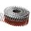 BS EN 10230-1:2000 WI Wirecoil Nails 15deg-Angle 2.33x50mm Low Carbon C1018 Bright Half red vinyl Coated Ring Round