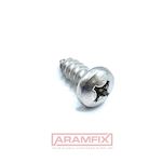 ISO 14585 C Tapping Screw for Metal 4.8x19mm Class A2 PLAIN Stainless TORX T25 Full Rounded