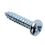 ISO 14585 C Tapping Screw for Metal 6.3x32mm Carbon Steel Zinc Plated TORX T30 Full Rounded