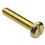 DIN 85 Pan Head Screw M10x50mm Brass PLAIN Brass Slotted METRIC Full Rounded