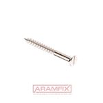 DIN 97 Flat Head Screws 2.5x16mm Brass Nickel plated Slotted Partially Flat
