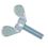 DIN 316 Wing screw standard M6x20mm Cast Iron Zinc Plated METRIC Full Rounded