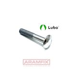 DIN 603 Carriage Bolt M20x130mm Class A2-80 LUBO Lubrication METRIC Partially Rounded