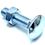 DIN 603/555 Carriage Bolt with Nut M16x250/57mm Grade 4.8 Zinc Plated METRIC Partially Rounded