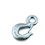 DIN 689 Eye Hook with safety latch 0.1t Steel Zinc Plated