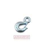 DIN 689 Eye Hook with safety latch Steel Zinc Plated