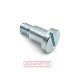 DIN 923 Shoulder screw Slotted pan head M4x8mm Grade 5.8 Zinc Plated Slotted METRIC Partially Rounded
