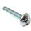 DIN 967 Pan head screw with collar M8x90mm Grade 4.8 Zinc Plated Phillips METRIC Full Rounded