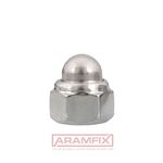 DIN 986 Cap Nuts M12 Class A4 PLAIN Stainless METRIC Domed
