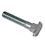 DIN 186B T-Bolts with square Neck M12x60mm Grade 8.8 Zinc Plated METRIC Full Square