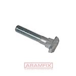 DIN 186B T-Bolts with square Neck M10x35mm Grade 8.8 Zinc Plated METRIC Full Square