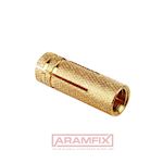 DI1K Drop In Anchors Knurled M8x28mm Brass PLAIN METRIC Partially