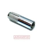 DI1K Drop In Anchors Knurled M10x40mm Carbon Steel Zinc Plated METRIC Partially