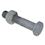 EN 15048 ISO 4014/ISO 4032 SB Structural Bolting SET SET CE-Mark M12x180mm Grade 8.8 HDG-ISO [ISO FIT] METRIC Partially Hex