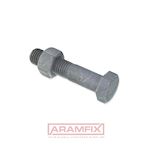 EN 15048 ISO 4014/ISO 4032 SB Structural Bolting SET SET CE-Mark M10x50mm Grade 8.8 HDG-ISO [ISO FIT] METRIC Partially Hex