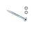 Chipboard serrated Point 17 flat Intended partially Flat Head Screws with Serrated Thread 8.0x120/70mm Carbon Steel Zinc Plated TORX T40 Partially Flat with Intended Ribs