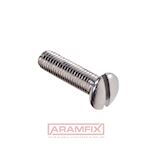 ISO 2010 Rounded Head Countersunk M3x10mm Class A4 PLAIN Stainless Slotted METRIC Full Oval
