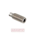 ISO 4028 Set screw Extended-Tip M3x4mm Class A2 PLAIN Stainless Hex METRIC Full