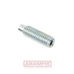 ISO 4028 Set screw Extended-Tip M3x8mm 45 HV Steel Zinc Plated Hex METRIC Full