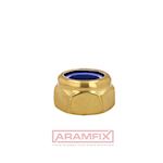 ISO 10511 Locknuts Nylon Insert M4 Brass PLAIN Brass METRIC