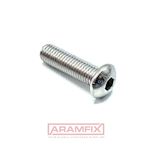 ISO 7380-1 Socket Head Screw Low-Profile M4x10mm Class A2-70 PLAIN Stainless Hex METRIC Full Button Head