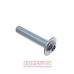 ISO 7380-2 Socket Button Head Screw with Flange M3x6mm Grade 10.9 Zinc Plated Hex METRIC Full Button Head