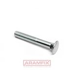 ISO 8677 Carriage Bolt M6x16mm Grade 4.6 PLAIN METRIC Partially Rounded