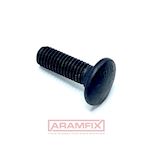 ISO 8677 Carriage Bolt M6x45mm Grade 4.8 Black Oxide METRIC Partially Rounded
