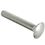 ISO 8677 Carriage Bolt M6x80mm Class A2-80 PLAIN Stainless METRIC Partially Rounded