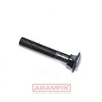 ISO 8678 Carriage Bolt with Small Head M8x30mm Grade 8.8 Zinc-Flake Black METRIC Full Rounded