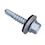 Self Drilling wings Drilling Screws with fixed EPDM washer 4.2x32mm Carbon Steel Zinc Plated TORX T20 Full Flat with Raised Ribs