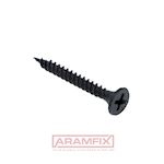 Drywall Fine screws Fine thread 3.9x35mm Carbon Steel Black Phosphate Phillips #2 Full Bugle Head