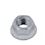 ISO 4161 Serrated Serrated Flange Nuts M8 Class 8 Steel Zinc-Flake GEOMET 500A