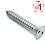 Countersunk Self Tapper 2-Hole Security Screw 2-Hole 12x1 1/2 Class A2 PLAIN Stainless TH7 INCH Full Countersunk