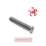 Round Clutch Head Machine Screw Security Fastener Clutch Head M4x45mm Class A2 PLAIN Stainless METRIC Full Rounded