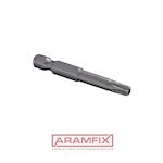 6-Lobe Pin Insert Bit 50mm 6-Lobe Pin Insert Bit Carbon Steel PLAIN T25 Drive METRIC