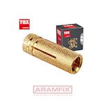 TOX Germany Drop In Anchors Knurled M6x22mm Brass PLAIN METRIC Partially